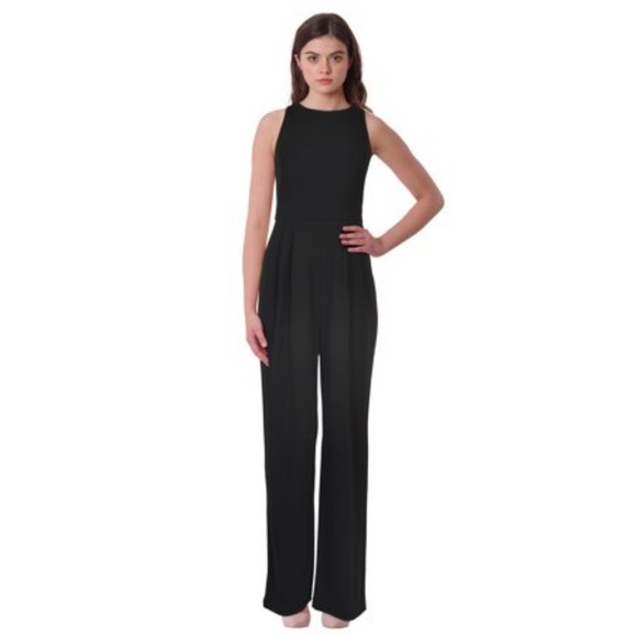 black pantsuit jumper